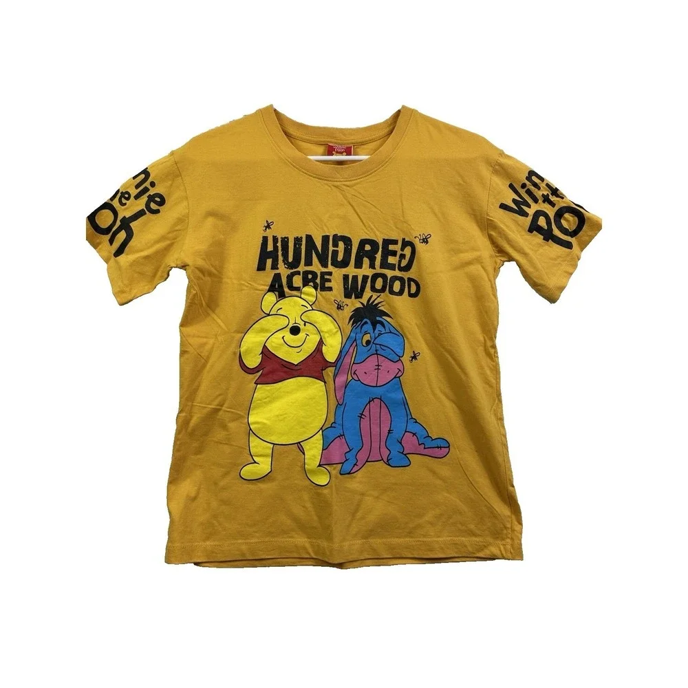 Winnie the Pooh Kids Shirt Yellow Hundred Acre Wood Eeyore‎ Graphic Tee Disney